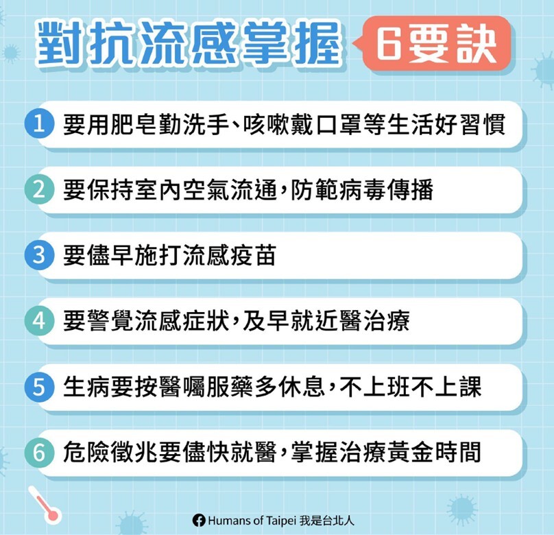 對抗流感掌握6要訣